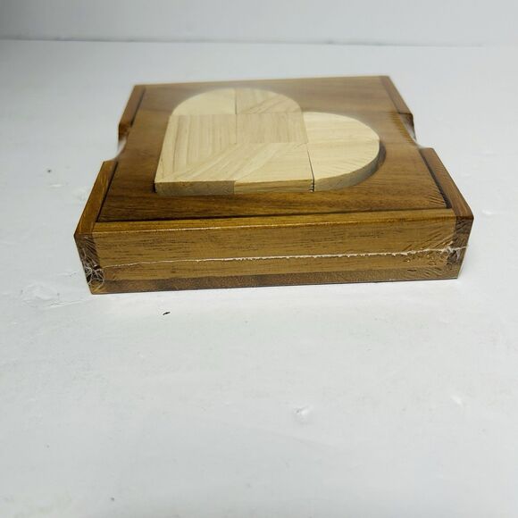 Mended Heart Wooden Puzzle Siam Mandalay Tangram NEW Sealed Desk Accessory 5X5” - Picture 2 of 5